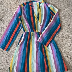 All In Favor Rainbow Midi Dress